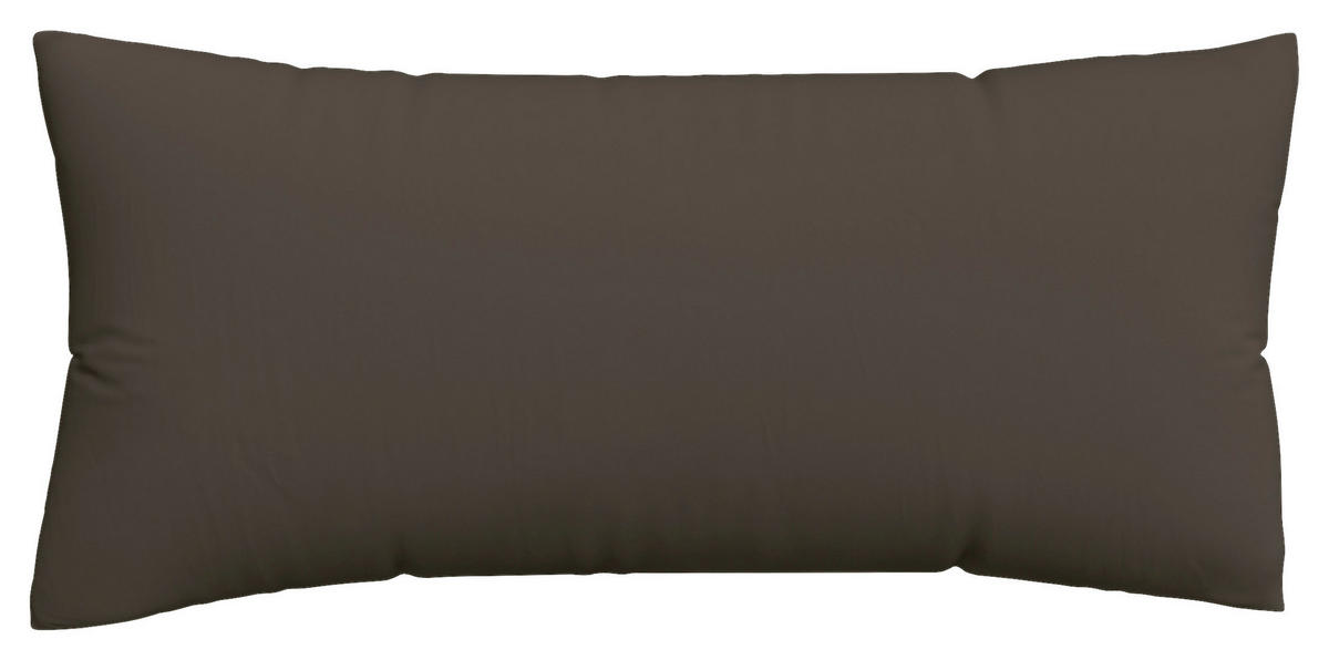 KOPFKISSENBEZUG WOVEN SATIN 40/80 cm  - Dunkelbraun, Basics, Textil (40/80cm) - Schlafgut