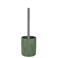 WC SADA - ŠTĚTKA A DRŽÁK - zelená/barvy hliníku, Basics, kov/plast (10,6/39/10,6cm) - Kleine Wolke