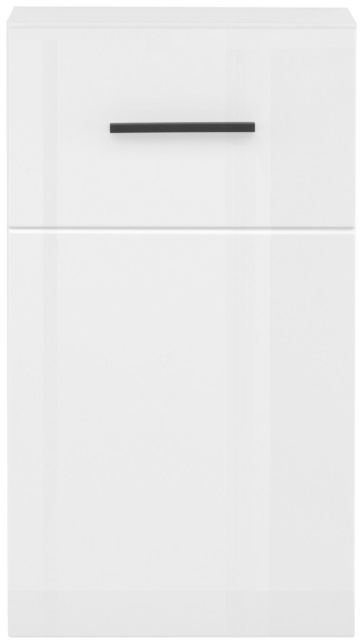 FALISZEKRÉNY 36/63,1/31,6 cm  - magasfényű fehér, Design, műanyag/faalapú anyag (36/63,1/31,6cm) - Hom`in