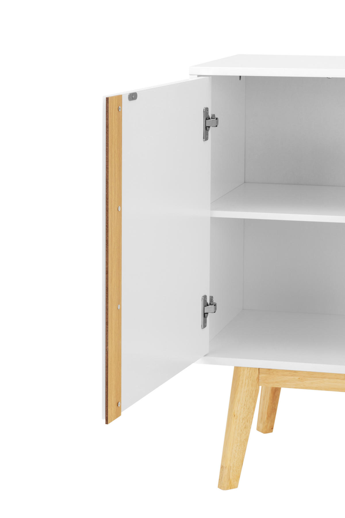 SIDEBOARD 150/80/40 cm  - vit/naturfärgad, Design, trämaterial/trä (150/80/40cm) - MID.YOU