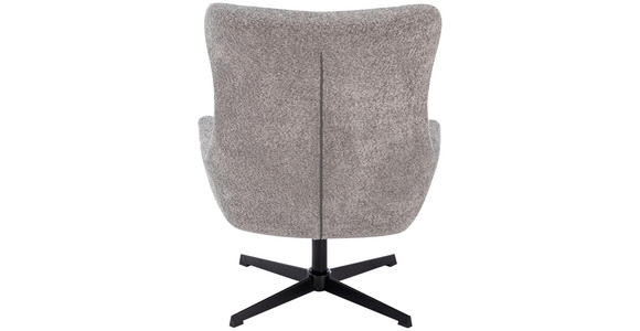 RELAXSESSEL Bouclé - Hellgrau/Schwarz, Design, Textil/Metall (81/101/89cm) - Carryhome
