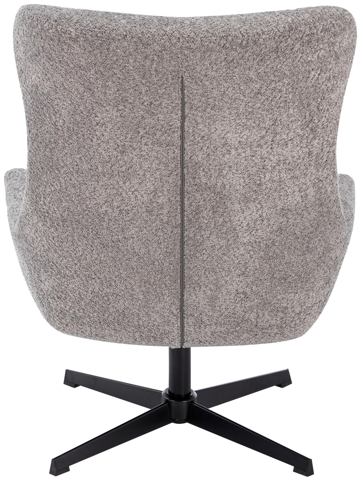 RELAXSESSEL Bouclé    - Hellgrau/Schwarz, Design, Textil/Metall (81/101/89cm) - Carryhome