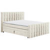 BOXSPRINGBETT 180/200 cm  in Creme  - Creme/Schwarz, Modern, Holzwerkstoff/Kunststoff (180/200cm) - MID.YOU