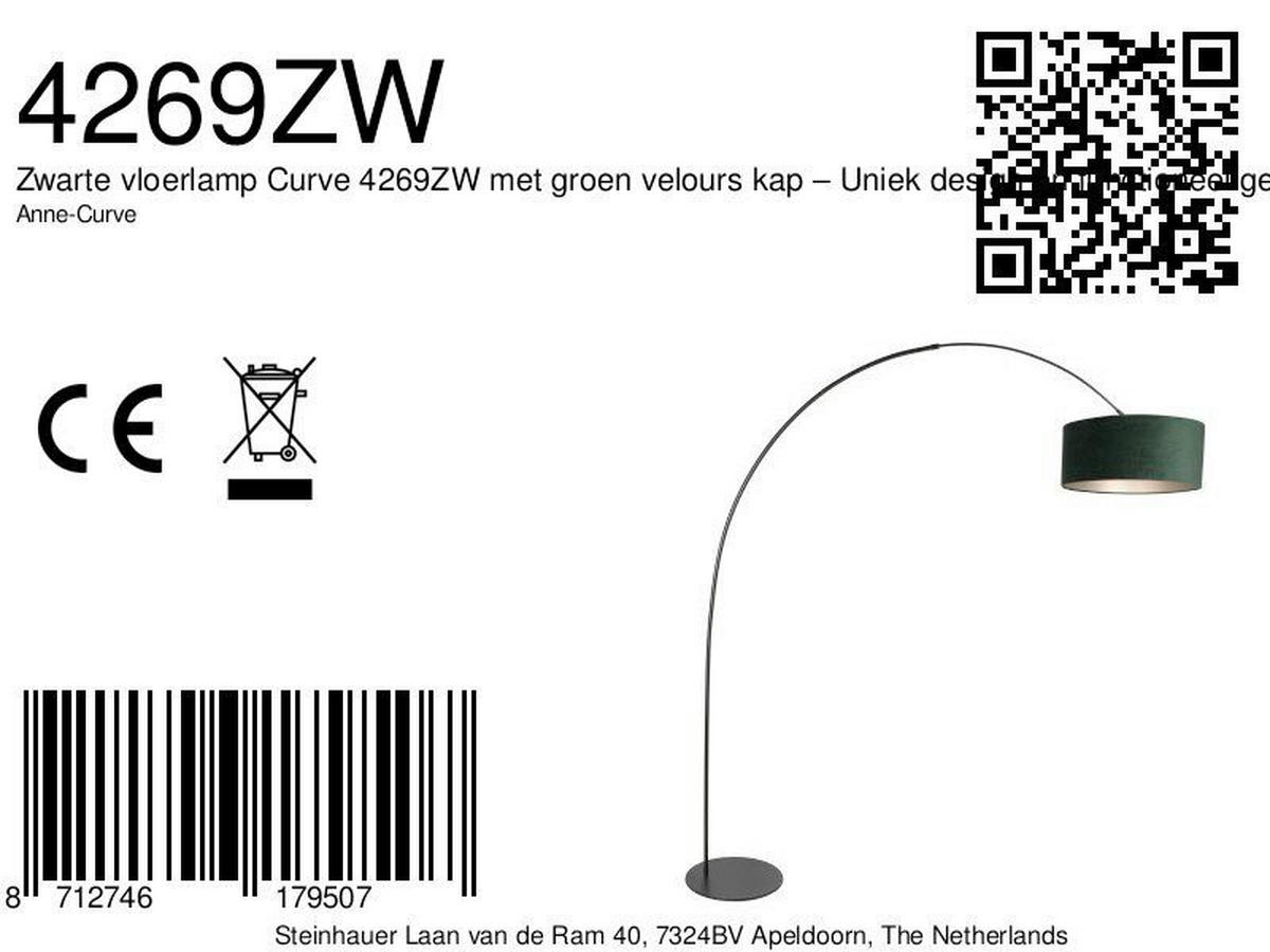 STEHLEUCHTE - Schwarz/Grün, Trend, Textil/Metall (50/240/230cm)