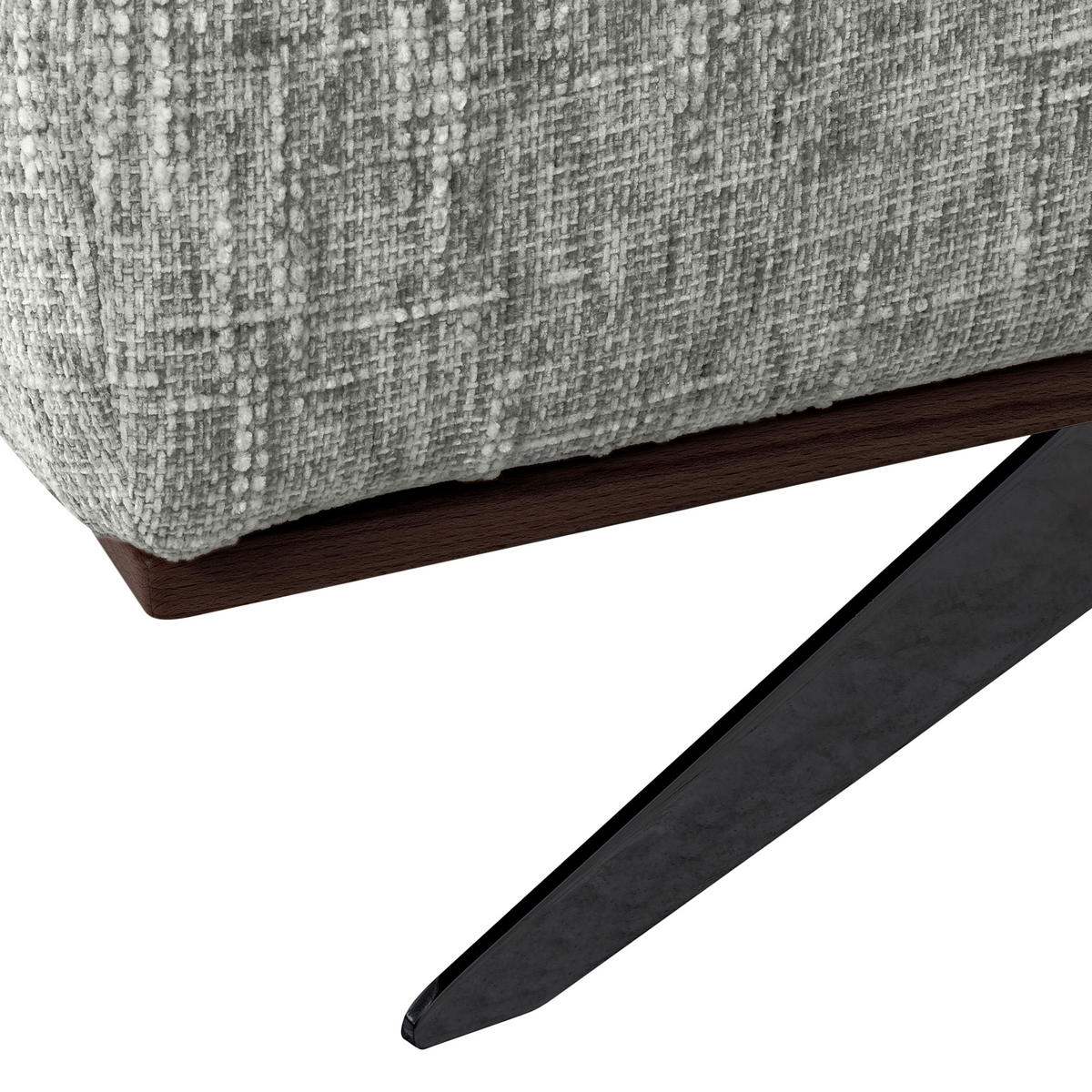 ECKSOFA PORTLAND in Struktur Grau Kopfteilverstellung  295/187 cm  - Schwarz/Grau, Design, Holz/Textil (295/187cm) - Livetastic