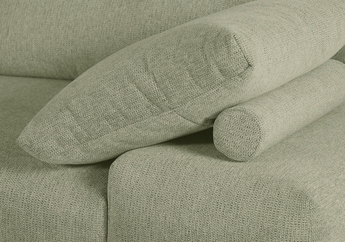 HÖRNSOFFA i flatväv grön  - grön/svart, Klassisk, metall/textil (240/310cm) - MID.YOU