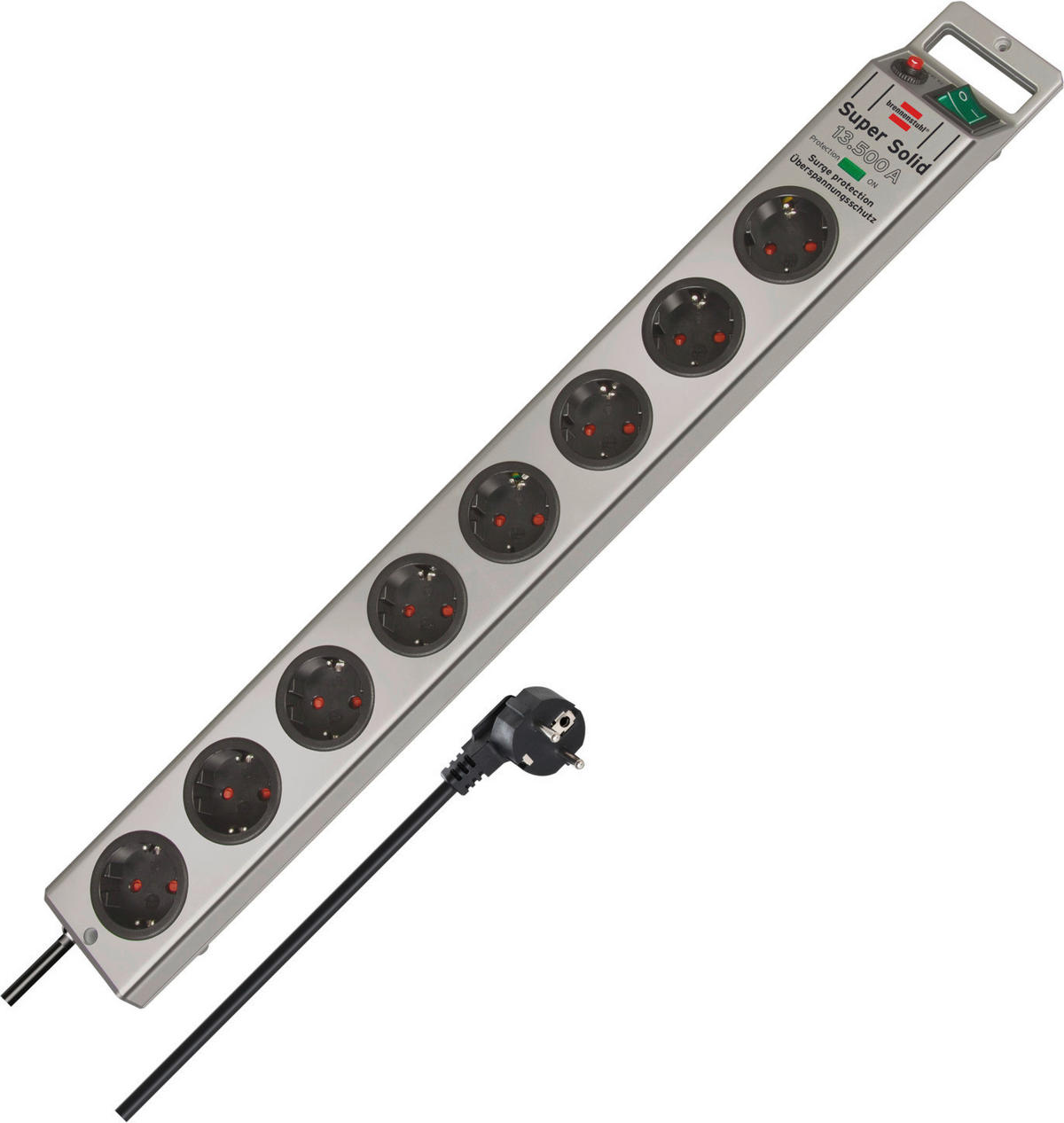 STECKDOSENLEISTE - Silberfarben, Basics, Kunststoff (65/6.5/10.5cm) - Brennenstuhl
