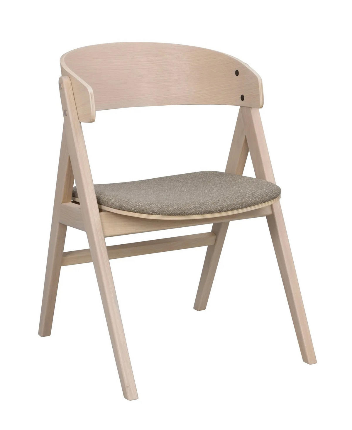 STOL MED ARMSTÖD     - ek Bianco/brun, Klassisk, trä/textil (55/80/61cm) - Rowico