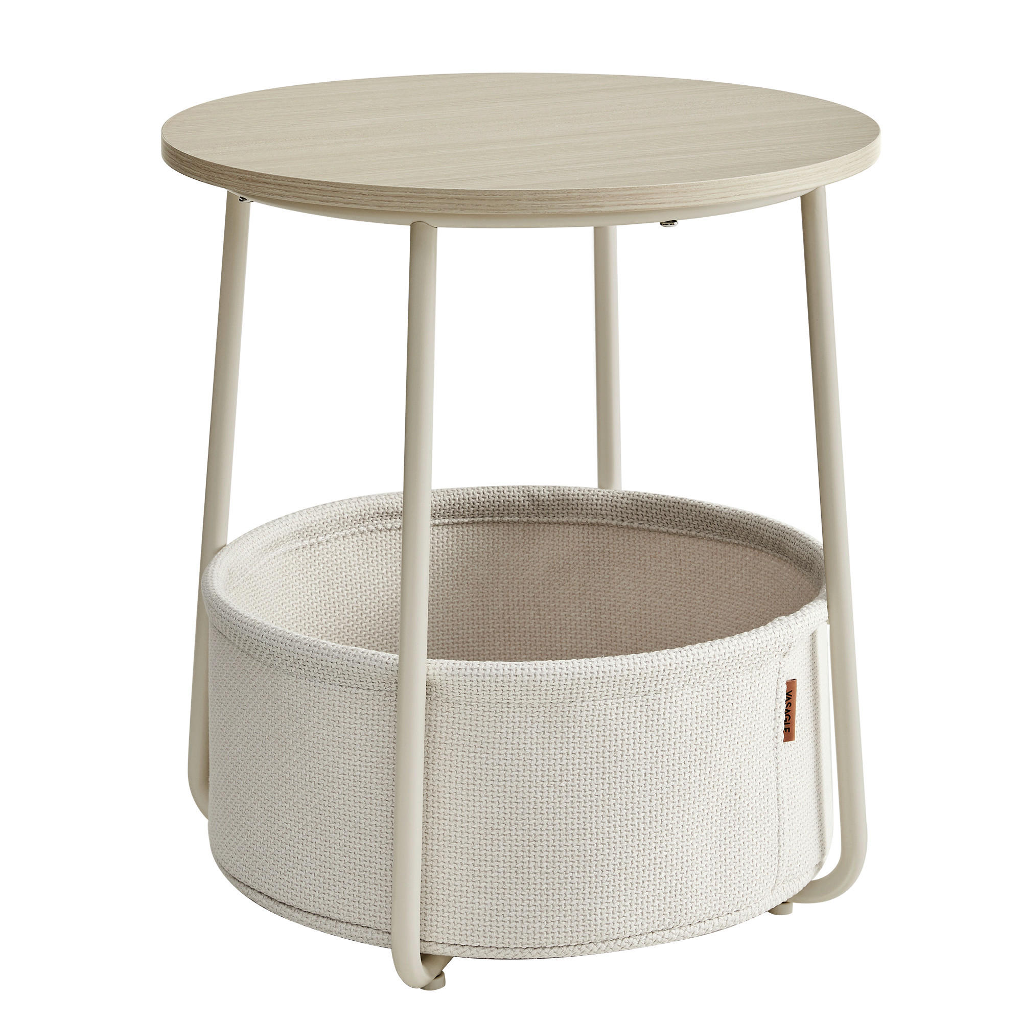 BEISTELLTISCH Baltimorefarben rund  - Baltimorefarben, Trend, Holzwerkstoff/Textil (45/50/45cm) - MID.YOU