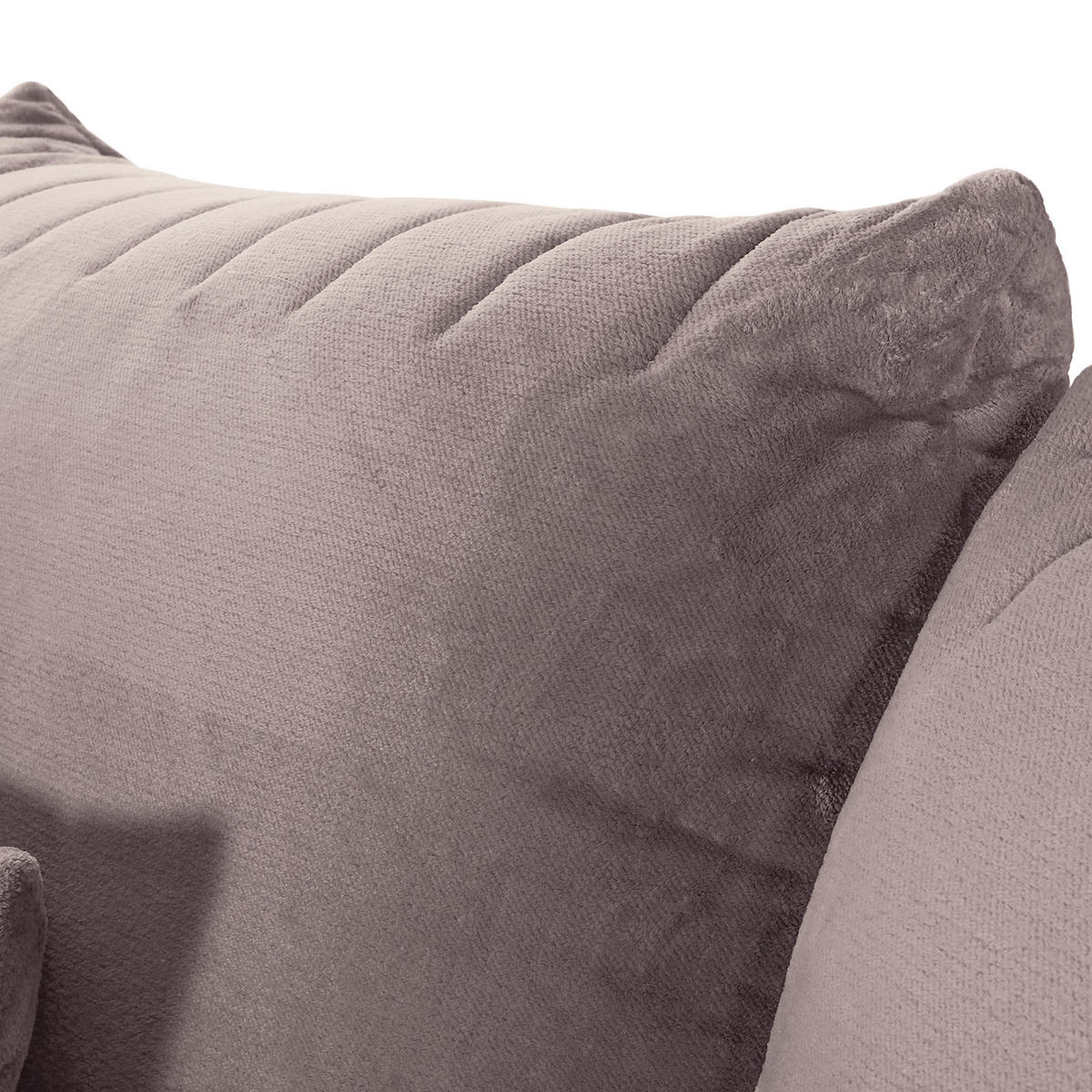 HÖRNSOFFA i plysch lerfärgad  - lerfärgad/svart, Klassisk, textil/plast (170/270cm) - MID.YOU