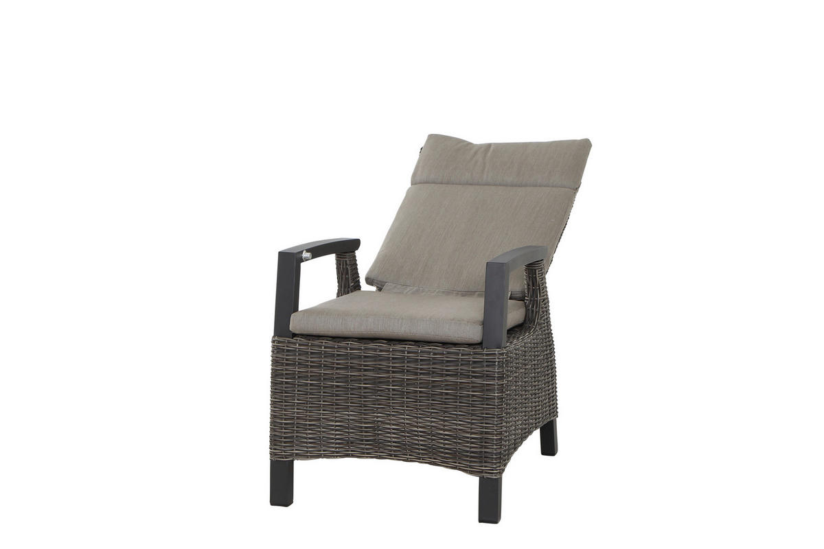 LOUNGEGARNITUR 5-teilig   72/103/83 cm Aluminium  - Grau, Basics, Keramik/Kunststoff (72/103/83cm) - Siena Garden