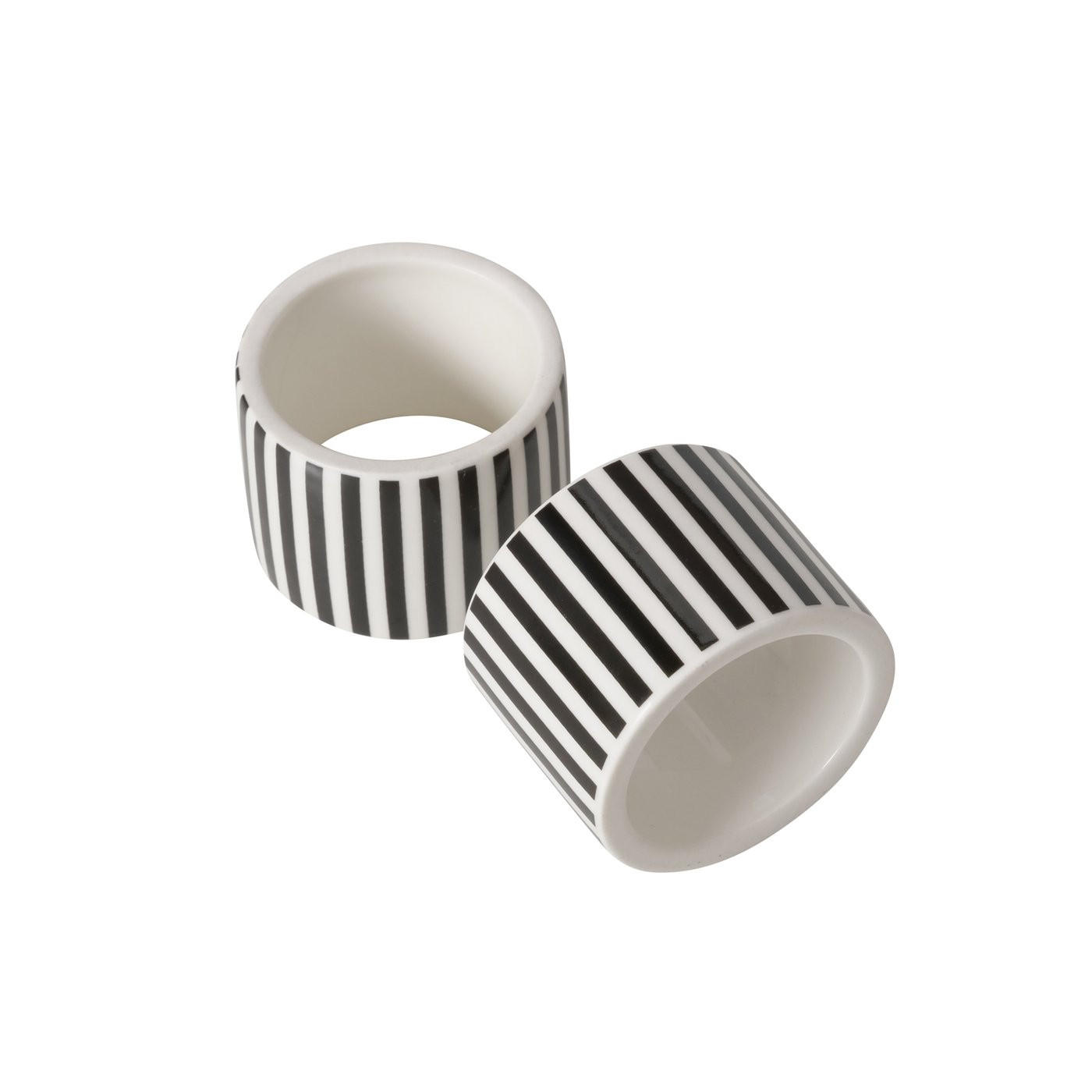 SERVETTRING    - vit/svart, Basics, keramik (5,2/3,8cm)