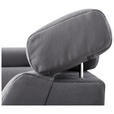 ECKSOFA Dunkelgrau Mikrofaser  - Dunkelgrau, KONVENTIONELL, Textil/Metall (271/206cm) - Carryhome