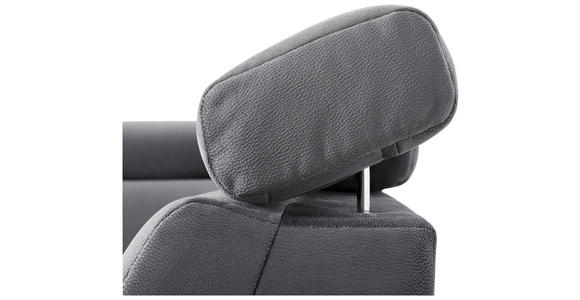 ECKSOFA in Mikrofaser Dunkelgrau  - Dunkelgrau, KONVENTIONELL, Textil/Metall (271/206cm) - Carryhome