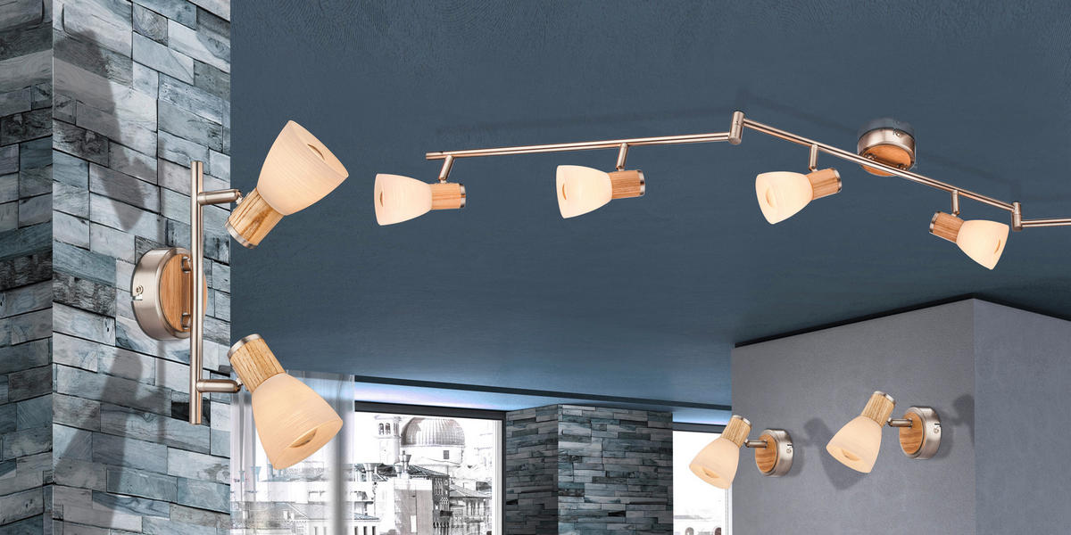 SPOTLIGHT 8/11 cm   - Natur, metall/glas (8/11cm) - Globo