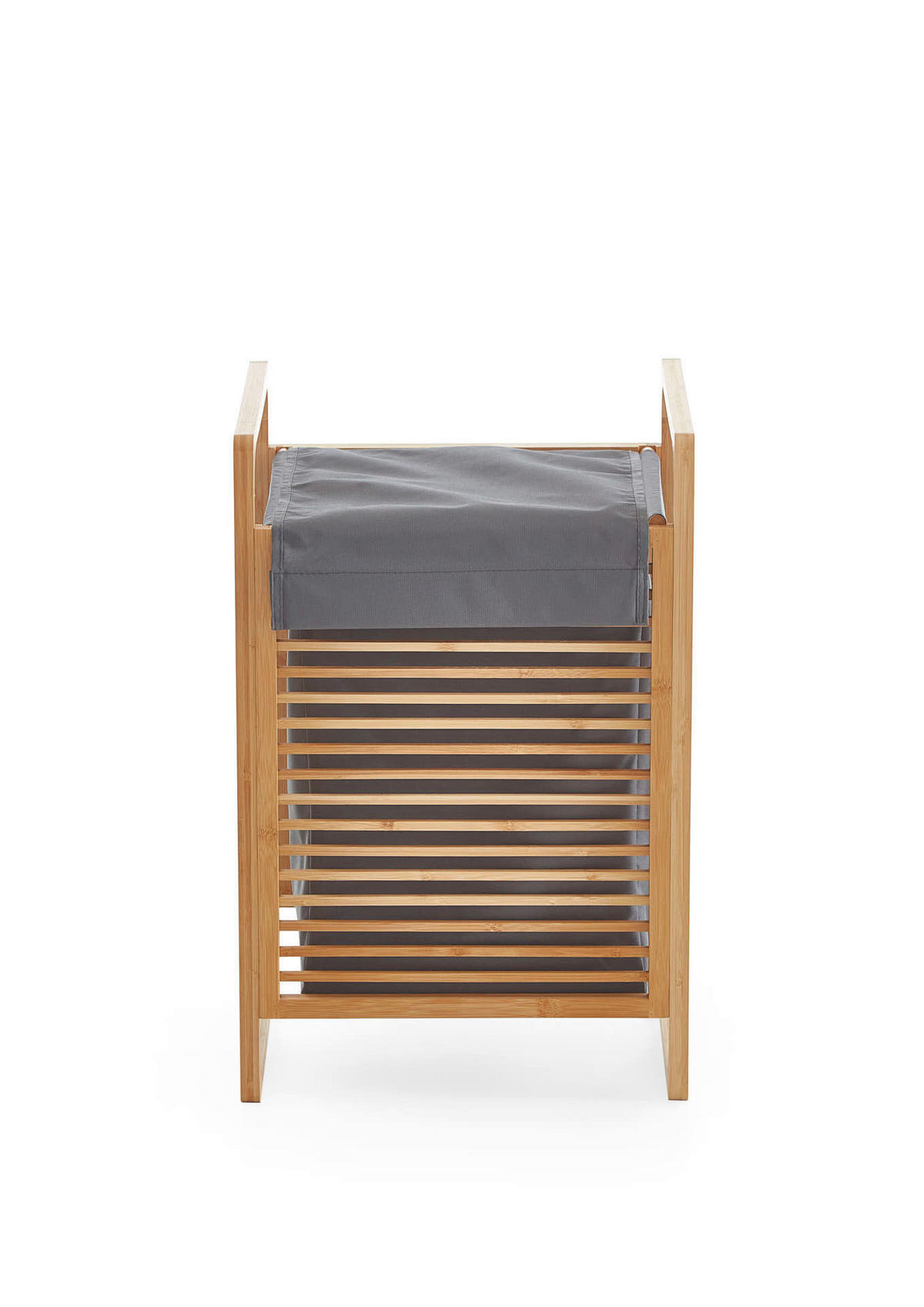 WÄSCHEKORB - Eichefarben/Grau, Design, Holzwerkstoff/Textil (31,8/75,5/60,6cm) - MID.YOU