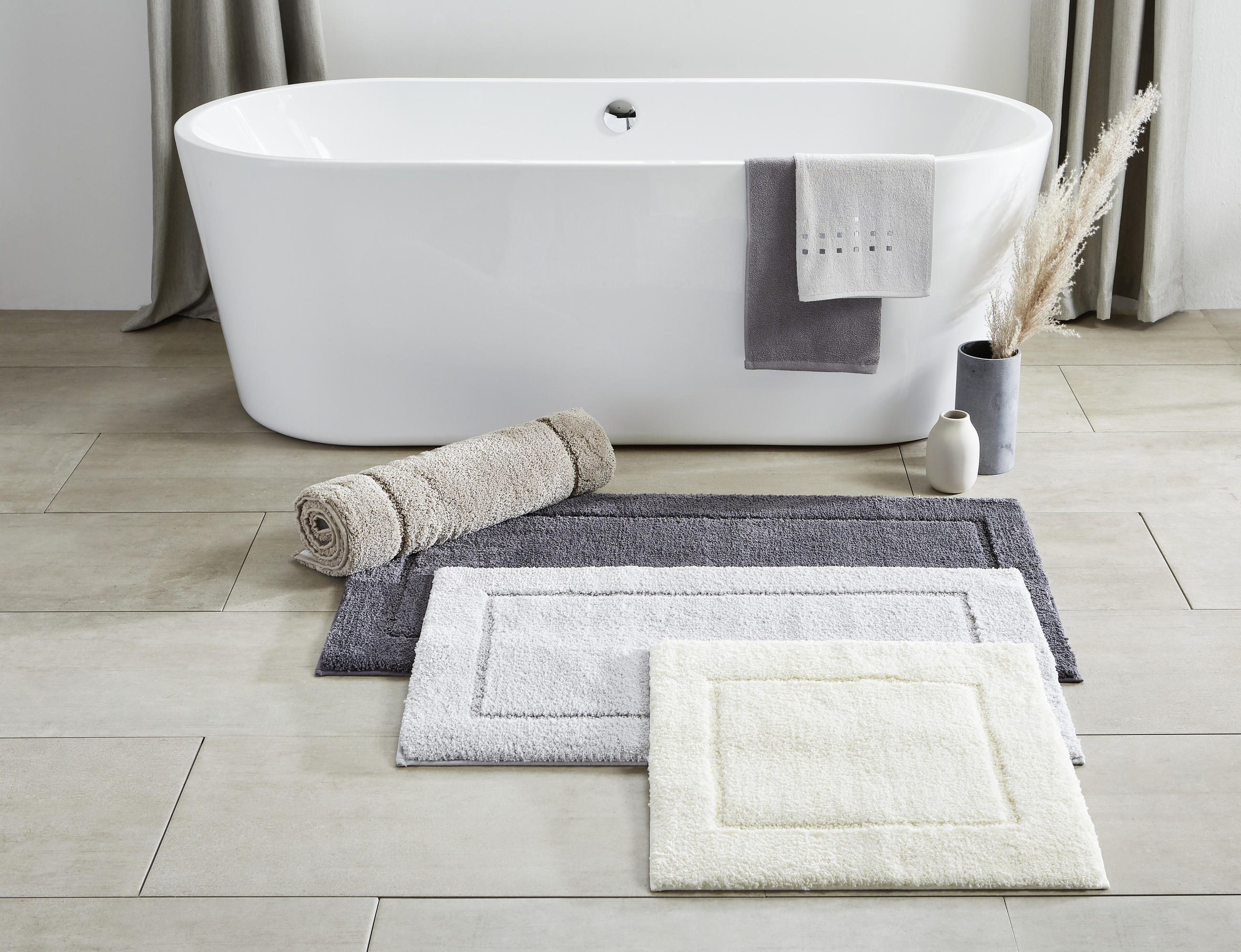 BADEMATTE Anthrazit 60/60 cm  - Anthrazit, KONVENTIONELL (60/60cm) - Esposa