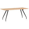 ESSTISCH Eiche furniert rechteckig Naturfarben, Eichefarben  - Eichefarben/Schwarz, Design, Holz/Holzwerkstoff (160/90/76cm) - Moderano