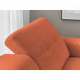 ECKSOFA in Struktur Orange  - Eichefarben/Schwarz, Design, Holz/Textil (305/163cm) - Novel