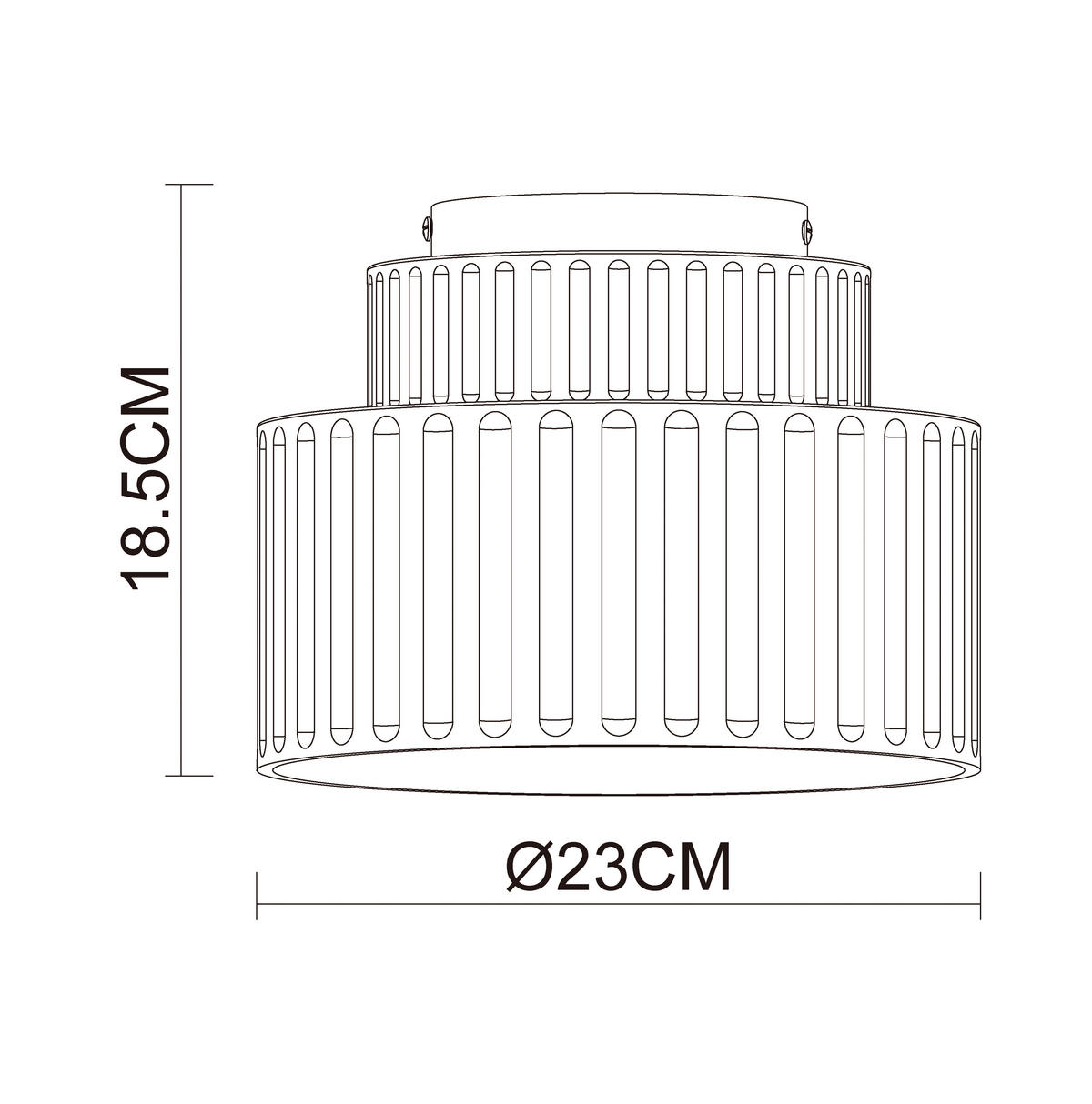 DECKENLEUCHTE 23/18,5 cm   - Grün, Design, Kunststoff/Metall (23/18,5cm) - Collet's Monde