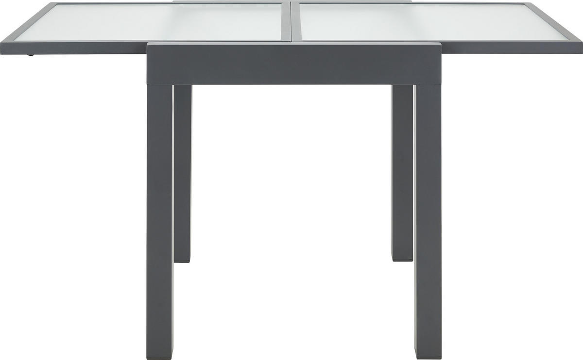 STOL VRTNI  antracit  metal, staklo      - antracit, Basics, staklo/metal (70-140/70/75cm) - Ambia Garden