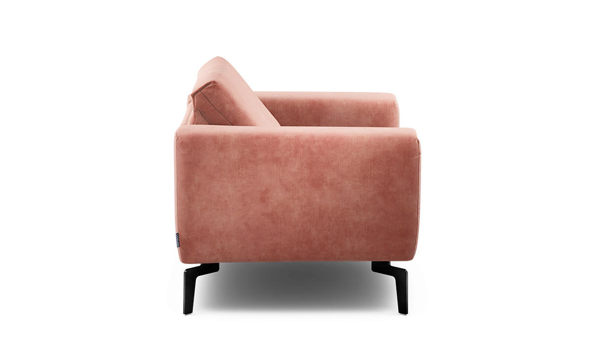 SESSEL Samt Rosa    - Schwarz/Rosa, Design, Textil/Metall (110/85/86-94cm) - SENSOO