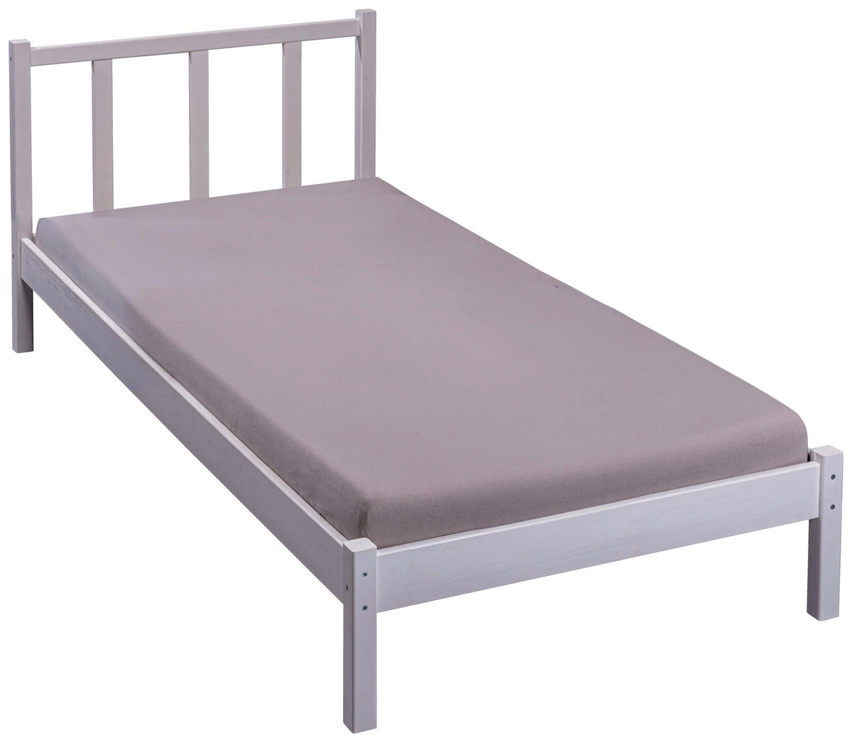 BETT 90/200 cm  in Weiss   - Weiss, Modern, Holz (90/200cm) - MID.YOU