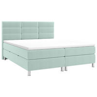 BOXBETT 160/200 cm,  in Türkis, Matratze, Bettkasten, Topper, H2 = mittel  - Türkis/Chromfarben, KONVENTIONELL, Textil/Metall (160/200cm) - Carryhome