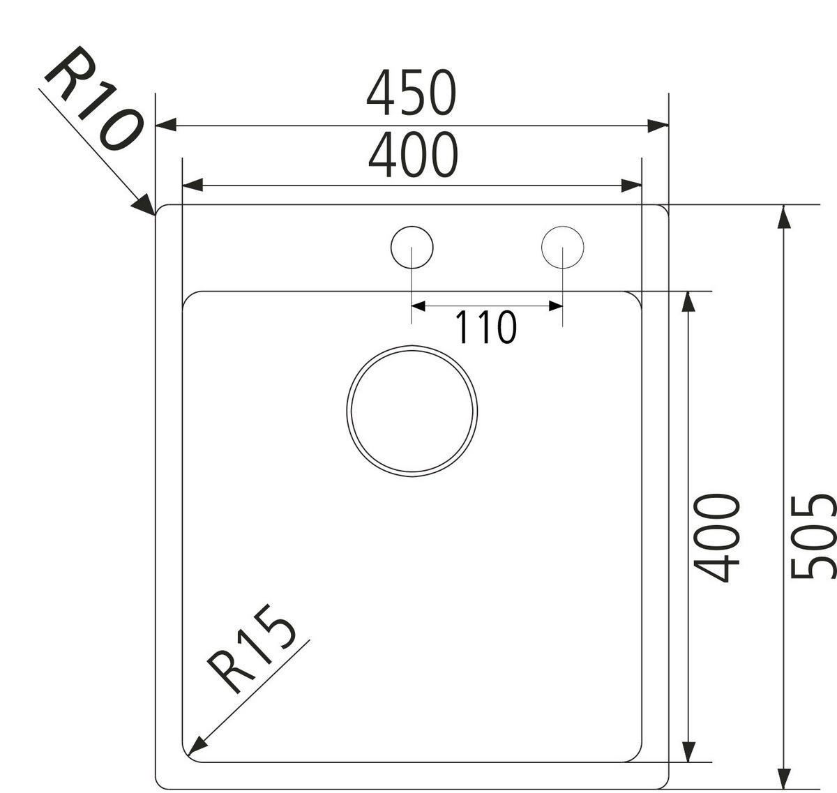 SPÜLE Lumex Mix  - Edelstahlfarben, Basics, Metall (50/19/44cm) - HKT