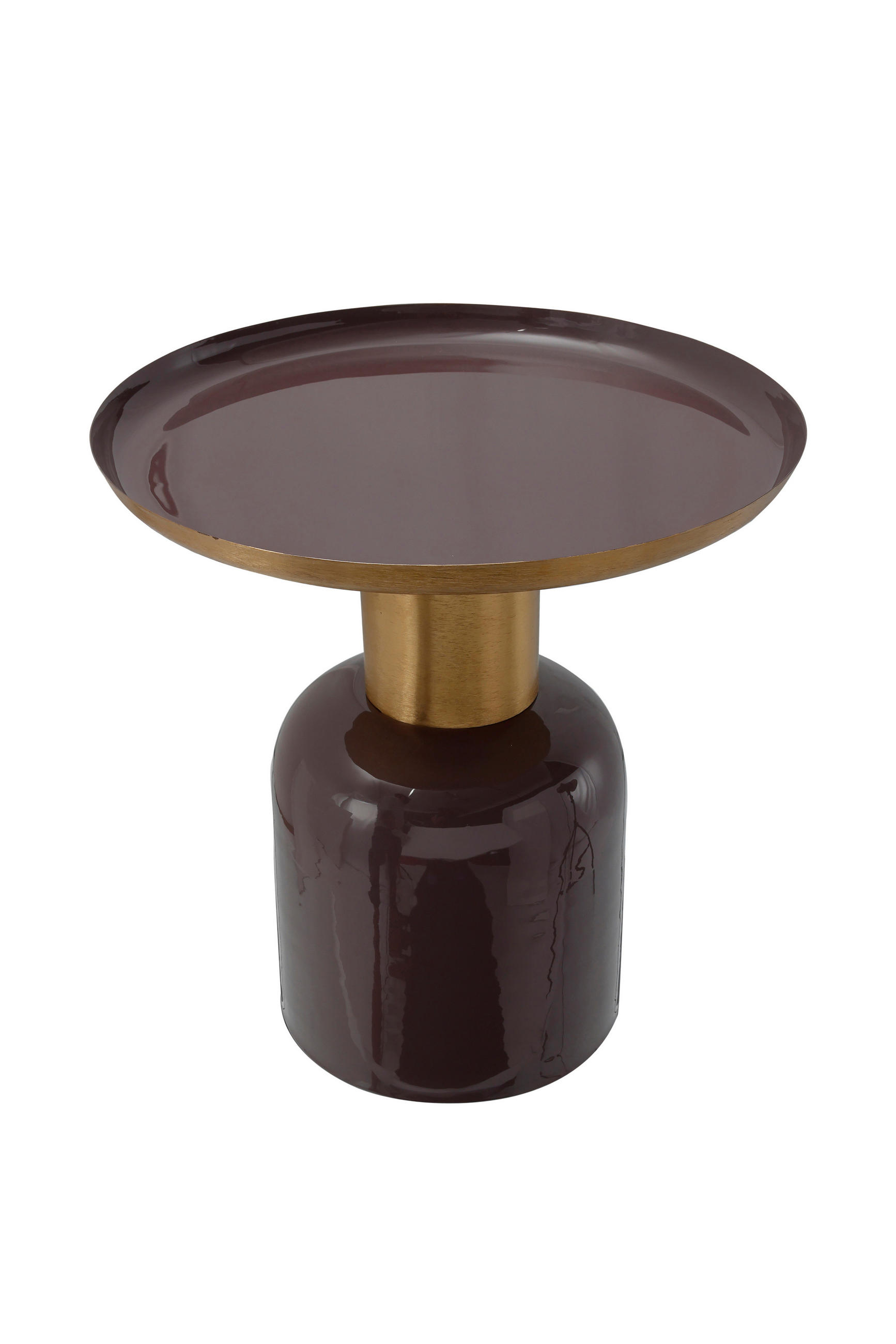 BEISTELLTISCH Lila, Goldfarben  - Lila/Goldfarben, Basics, Metall (40,5/42,5/40,5cm) - Kayoom