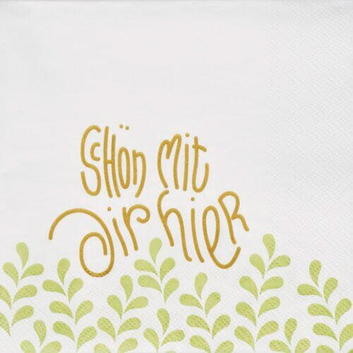 SERVIETTE   16.6/16.16/3.1 cm  - Weiss, Basics, Papier (16.6/16.16/3.1cm) - Räder