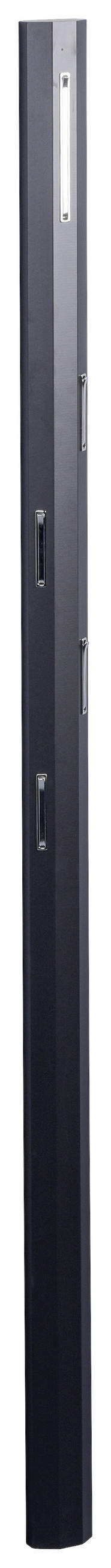 GARDEROBENPANEEL  in 8/185/4 cm  - Chromfarben/Schwarz, Basics, Holzwerkstoff/Metall (8/185/4cm)