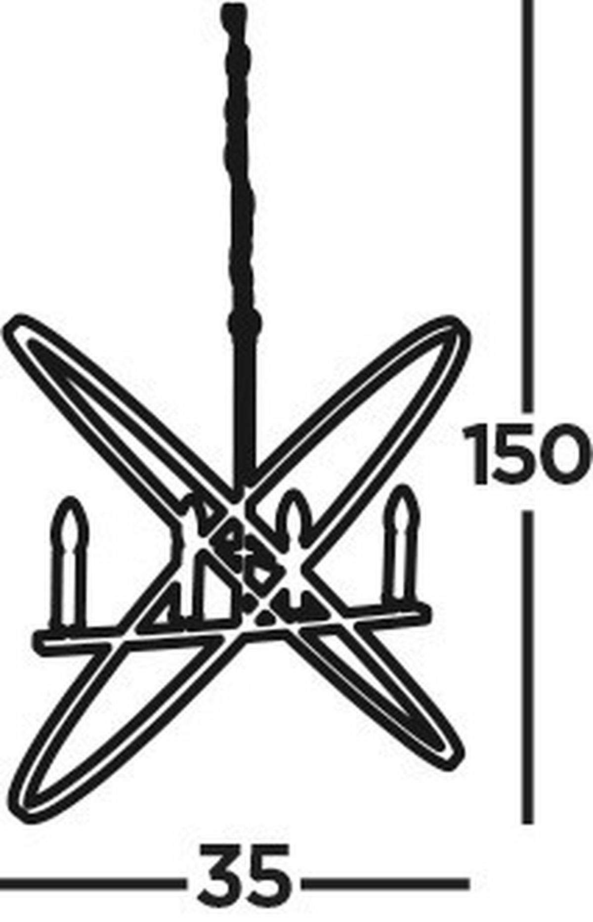 HÄNGELEUCHTE 35/150/84 cm  - Schwarz/Braun, Design, Metall (35/150/84cm)