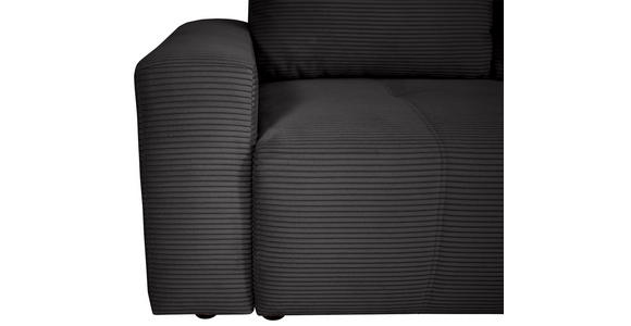 ECKSOFA inkl. Funktion Dunkelgrau Cord  - Dunkelgrau/Schwarz, Design, Kunststoff/Textil (248/146cm) - Xora