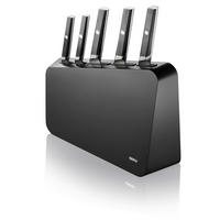 SADA NOŽOV, 6-dielne - čierna/farba ušľachtilej ocele, Basics, kov/drevo (33,5/8,5/37,5cm) - Gefu