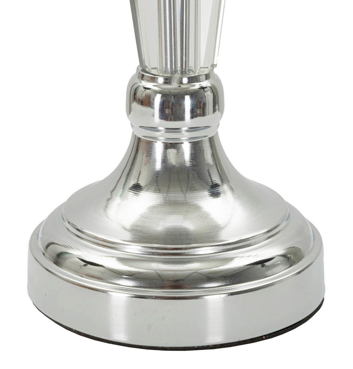 TISCHLEUCHTE - Silberfarben, Basics, Glas/Textil (30/56/30cm)