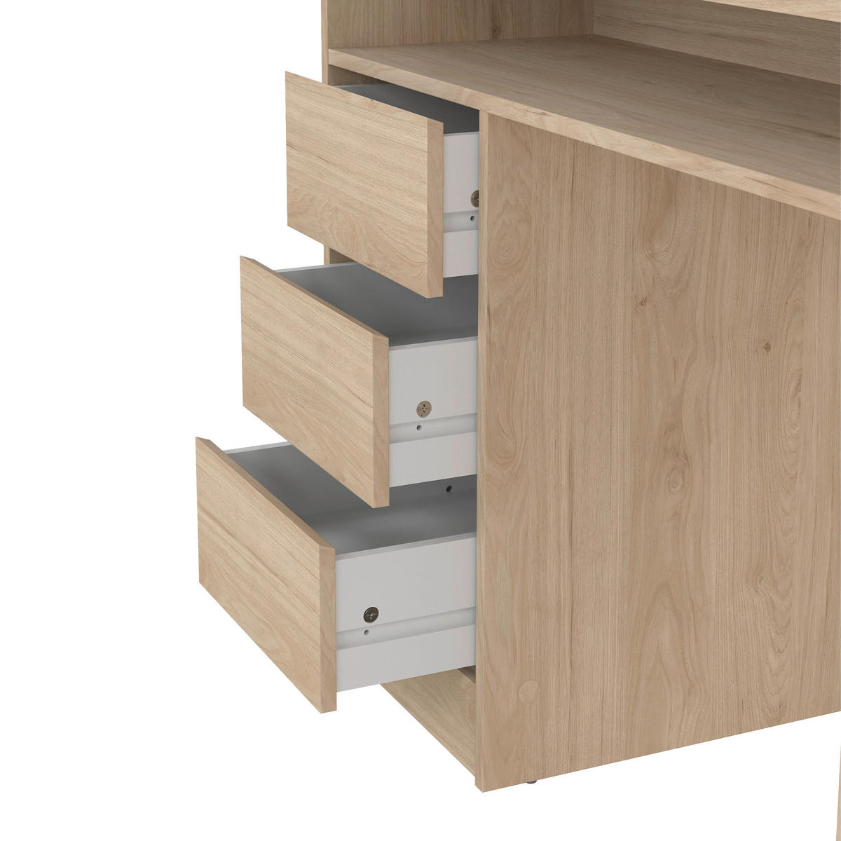 SCHREIBTISCH 126/55/75,6 cm  in Eichefarben  - Eichefarben, MODERN, Holzwerkstoff (126/55/75,6cm) - MID.YOU