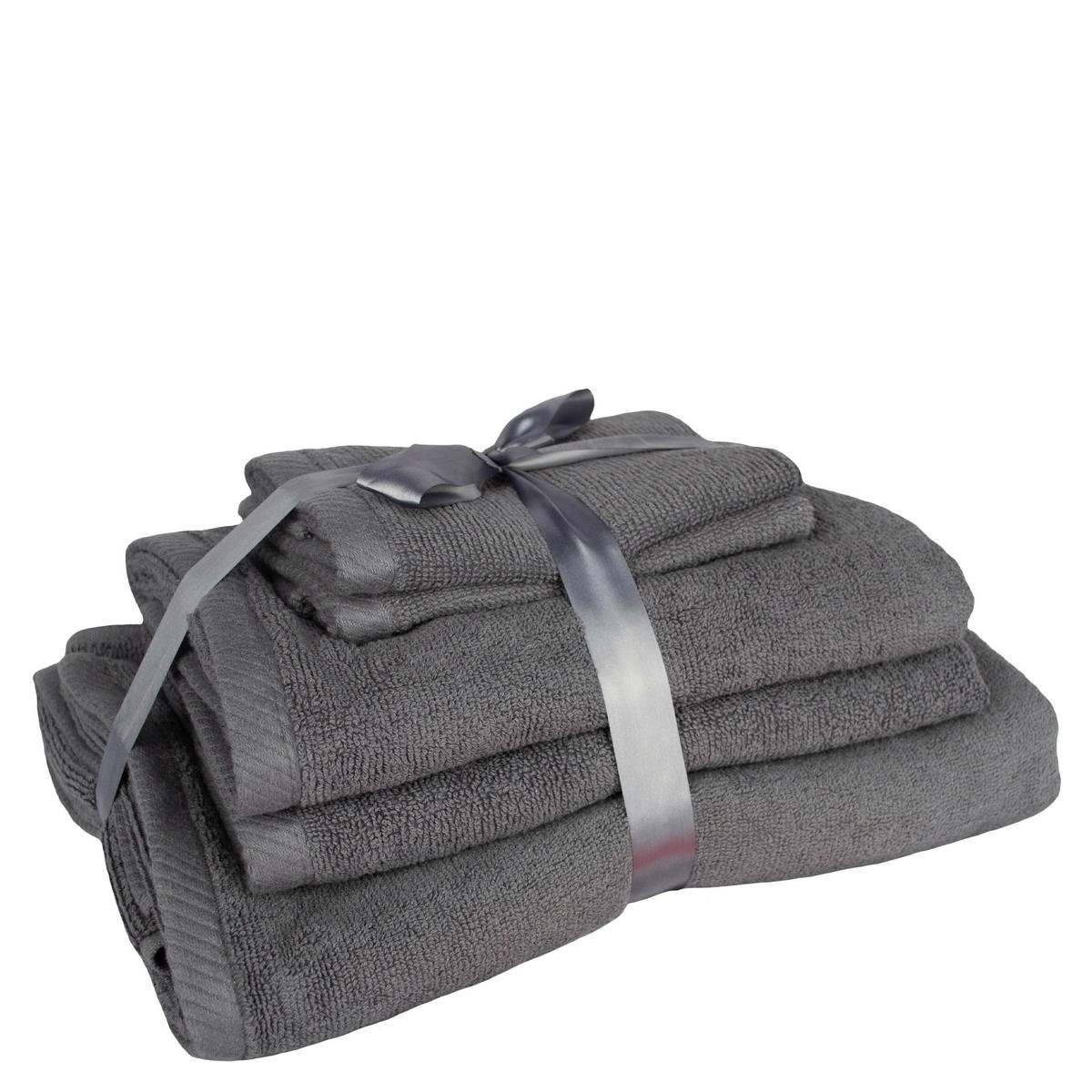 FROTTIERSET TIAGO Anthrazit 5-teilig  - Anthrazit, Basics, Textil - Zoeppritz