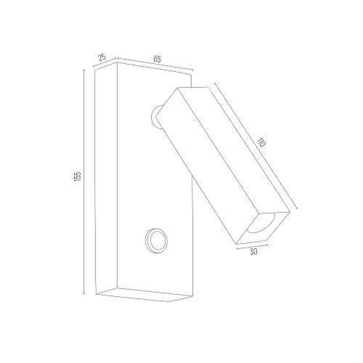 WANDLEUCHTE 15,5/13,5/6,5 cm   - Schwarz, Design, Metall (15,5/13,5/6,5cm)