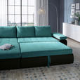 ECKSOFA  in Flachgewebe Schwarz, Türkis  175/271 cm  - Türkis/Schwarz, Design, Kunststoff/Textil (175/271cm) - Xora