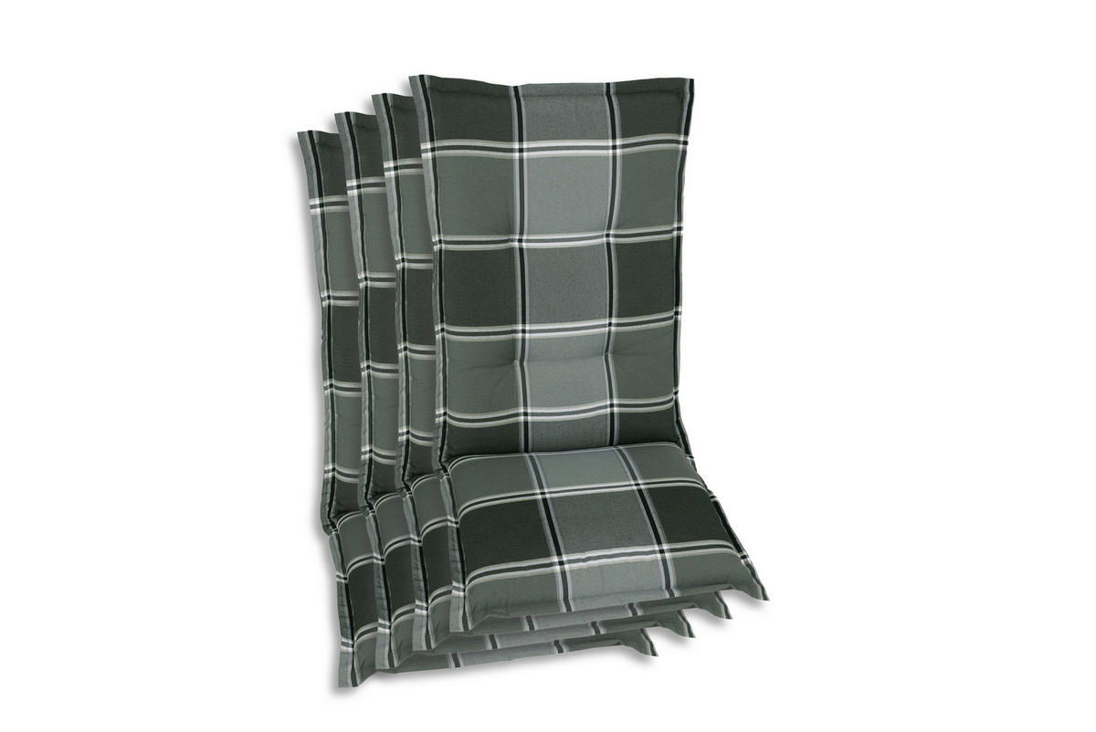 SESSELAUFLAGENSET Karo  - Grau, Basics, Textil (50/9/120cm)