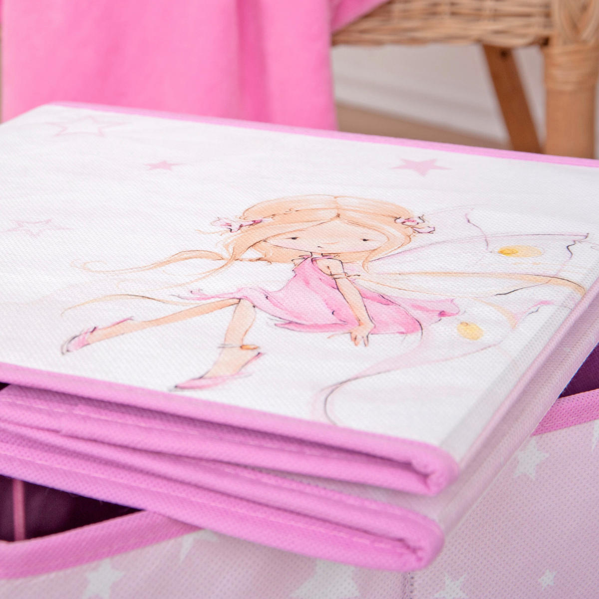 AUFBEWAHRUNGSBOX Little Fairy  - Pink/Magenta, Basics, Textil (30/30/30cm) - baby best