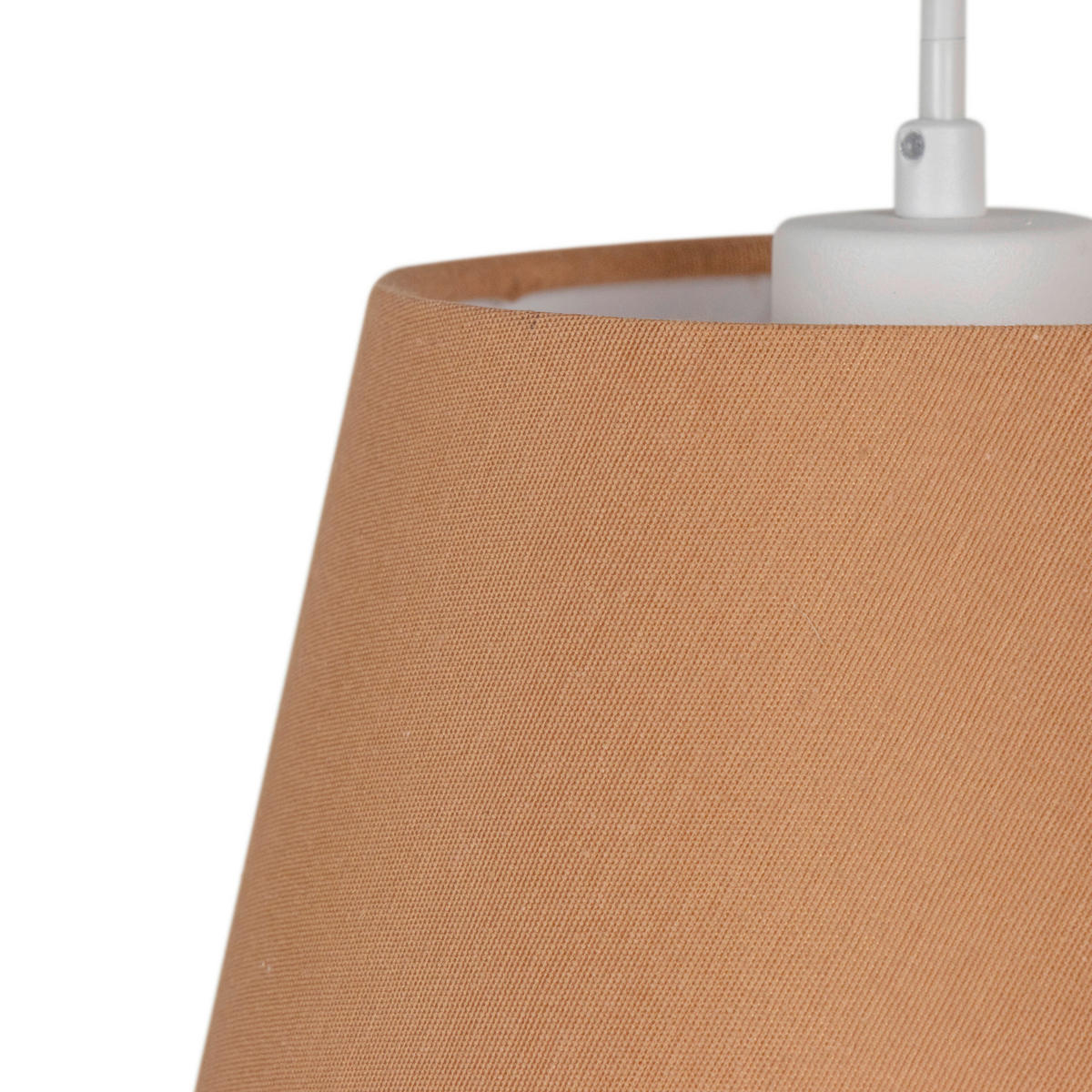 PENDELLEUCHTE 90/20/130 cm  - Weiß/Mokka, Trend, Kunststoff/Textil (90/20/130cm) - Collett's Monde