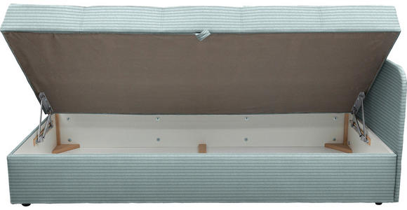 LIEGE  in Cord Pastellblau  - Pastellblau/Schwarz, Basics, Kunststoff/Textil (205/90/95cm) - Xora