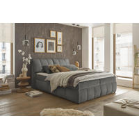 BOXSÄNG 180/200 cm  i grafitfärgad  - grafitfärgad/svart, Modern, trämaterial/textil (180/200cm) - MID.YOU