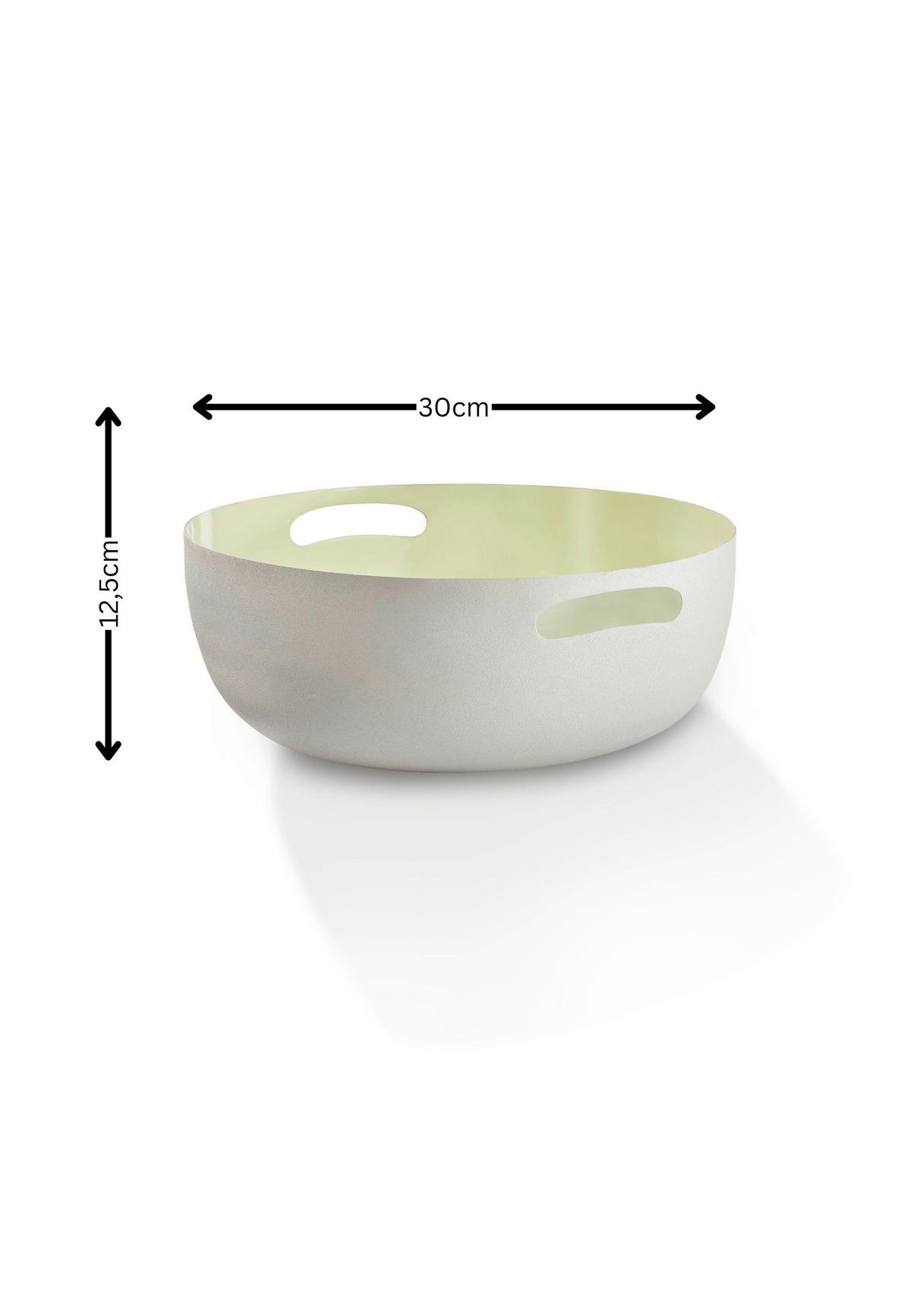 DEKOSCHALE - Greige/Salbeigrün, Basics, Metall (30/12,5cm) - FYNCH-HATTON