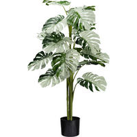 KUNSTPFLANZE 115 cm  - Schwarz/Weiß, Design, Kunststoff (115cm) - P & B