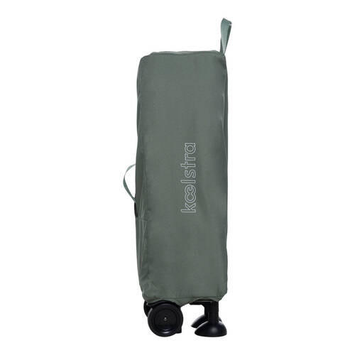 PRENOSNA POSTELJICA 126/65/75 cm zelena, temno zelena  - zelena/temno zelena, Basics, kovina/umetna masa (126/65/75cm)