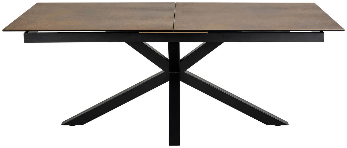 STOL ZA BLAGOVAONICU  smeđa  keramika      - smeđa/crna, Design, metal/keramika (200-240/100/75,5cm) - MID.YOU