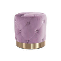 TABURET, dřevo, kov, textil, kompozitní dřevo, 40/40/40 cm - barvy zlata/fialová, Basics, kov/dřevo (40/40/40cm)